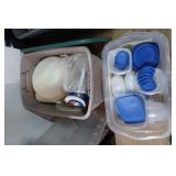 2 Totes w/Plasticware &more