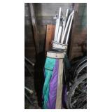 2 Golf Bags & Tent Poles