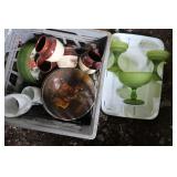 Christmas Plates, 2 Pcs Wesmoreland Glass &more