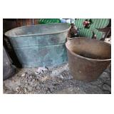 Metal Boiler, Copper Bucket-9"H 13"Rd