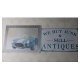 2 Metal Signs-Shelby Cobra(16x12)&We Buy Junk