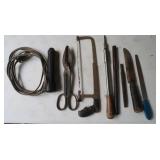 Metal Shears, Hacksaw, Flashlight Lot