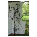 Shepherds Hooks, Outdoor Metal Decor, Flower