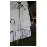 Shepherds Hooks & Metal Shelf