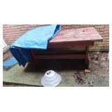 Picnic Table(60x28)Tarp(11x7),Umbrella Stand&more
