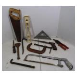 Saws, Speed Square, C-Clamp &more