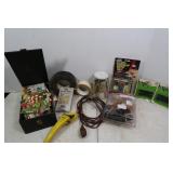 Tape, Tacks, Wooden Box of Seeds