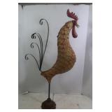 Ornate Metal Rooster on Stand-32"H