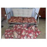 Vintage Aluminum Porch Glider w/Pads