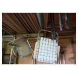 Chairs, Wood in Ceiling, Galvanized Pipe