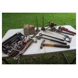 Hacksaw, Oil Cans, Misc tools