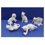 Set of 5 Lenox Cats