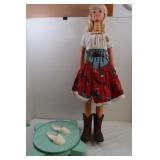 Barbie Western Life Size 41"plastic doll w/Swivel