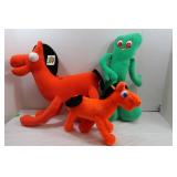 Gumby24"h, Pokey 28"hx26"w"&Pokey 13"h