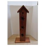 Oak birdhouse 34"h x 16"w