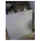8 Metal folding chairs &Card table 33"square