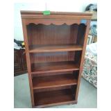 4 Shelf Bookcase made in USA-cherry color-32x16x60