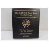 22kt gold 1998 World Series Baseball Cards
