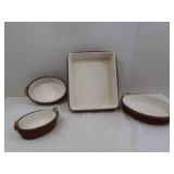Temp-tations Serving Set w/Wicker Holders