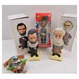 NIB Lincoln, Robert E. Lee Confederate Bobbleheads
