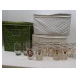 Christmas Glassware incl CocaCola & Totes
