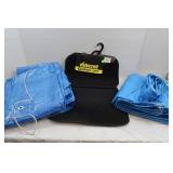 4 Pc Car Floor Mats, 2 Tarps