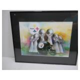 Framed Steelers Prints w/6 SuperBowl Trophys-20x16