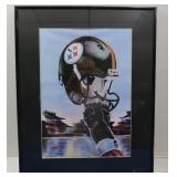 Framed Steelers Helmet Print-20x16