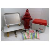 Car Hop Trays, Cooler, Toy Fire Hydrant