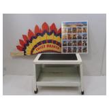 Metal Stepstool-Collector Stamps &more