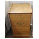 2 Drawer Wooden File Cabinet