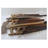 8 Handsaws, Axe, Square