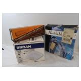 Broan Bathroom Light, Fan,Baseboard Heat &more