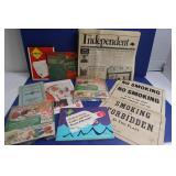 Advertising/Newspaper Lot-incl.1957 Coke Sign
