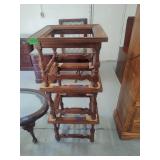 3 Wood End Tables(glass top missing)-22x22x17