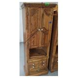 Lighted wood hutch w/2 drawer/2 doors-27x17x75"H