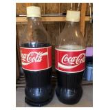 2 Large Coke Bottle Coolers-66"H(1 w/o roller)