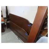 Wood KingSize Bed w/headboard,footboard,posts,side