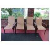 4 Stackable Metal Chairs
