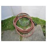 Antique Metal Wire Basket&Rubber Garden Hose