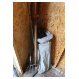 Garden Tool Lot-Pitchfork, Shovels &more