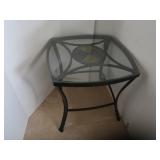 Glass & Metal End Tables-*Like New*-24"sqx23