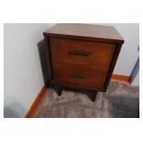 Wooden 2 Drawer Nightstand-20"Wx16"Dx17"H