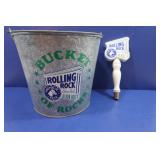 Rolling Rock Tap Handle & Bucket