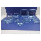 8 Pcs Pyrex-light blue