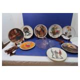Norman Rockwell Collector Plates, Stands& Serving