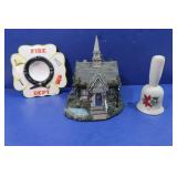 Hawthrone Village Seaside Chapel, Ashtray & Bell