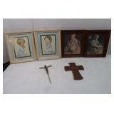Crucifix, Wooden Cross & Prints