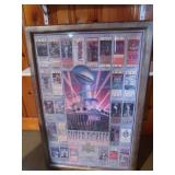 Framed Picture-Super Bowl Tickets-26"x39"H