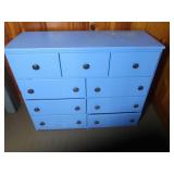 9 Drawer Painted Dresser-40"Wx14"Dx33"H